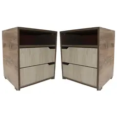 WOOD PETS - Combo X2 Mesa De Noche Nochero Mesa Auxiliar