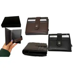 MAZUGI - Billetera Tarjetero Porta documentos Cartera 7 Compartimientos