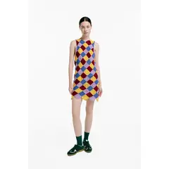 MAGLIONE - Mini Vestido Jardin Cuello Redondo Sin Mangas