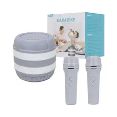 GENERICO - Karaoke Speaker con doble microfono GTS-1870 ROJO