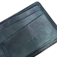 VELEZ - Billetera Aquarius de cuero para hombre Negro