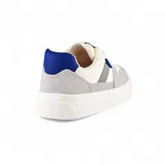 TITINOS - Tenis Cordón Casual Niño Blanco Gris