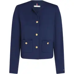 TOMMY HILFIGER - Chaqueta azul de punto con botones