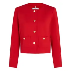 TOMMY HILFIGER - Chaqueta roja de punto con botones