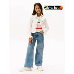 TOMMY HILFIGER - Chaqueta blanca vaquera jeans Trucker blanca