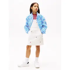 TOMMY HILFIGER - Cortavientos azul amplio a rayas