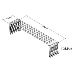 REJIPLAS - Tendedero de pared 100cm metalizado
