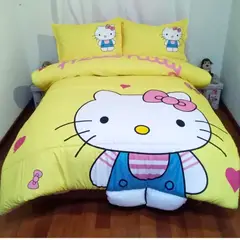 WONDER HOME - Cubrelecho Infantil niñas Hello Kitty + Funda + Cojín Decorativo