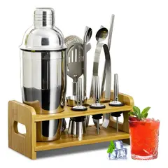 GENERICO - Set Bartender Kit Coctelera Vaso Preparar Bebibas Bar 13 Pza