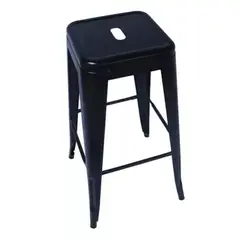 GENERICO - SILLA BAR BUTACO TOLIX METALICO BRILLANTE NEGRO