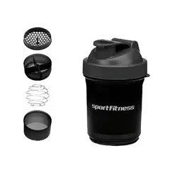 SPORTFITNESS - Shaker Deportivo 500ml Con Compartimientos Y Mezclado