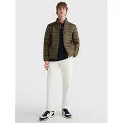 TOMMY HILFIGER - Chaqueta verde acolchada plegable termal