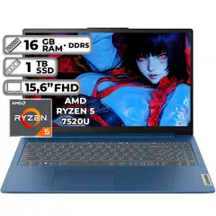 LENOVO - PORTÁTIL SLIM 3 15AMN8 AMD RYZEN 5 7520U 16GB RAM 1TB SSD 15.6" FHD ABYSS BLUE
