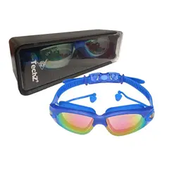 GENERICO - Gafas De Natación Espejo Con Tapa Oídos Incluido - Azul