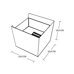 GENERICO - Lampara aplique de pared moderno tipo cubo luz blanca