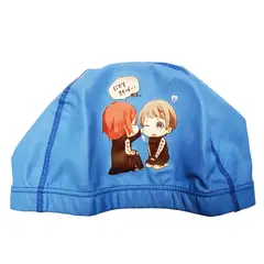 GENERICO - Gorro De Natación De Niños Niñas Poliester Tela Siliconada - Azul Amigos