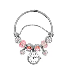 DAYOSHOP - Reloj pulsera acero inoxidable rosado - con estuche