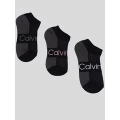 CALVIN KLEIN - Pack negro de 3 medias cushion invisibles