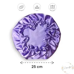 GENERICO - Gorro De Satín Licrado Antifrizz Color Morado