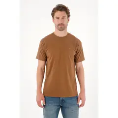 TENNIS - Camiseta con bolsillo de parche café para hombre