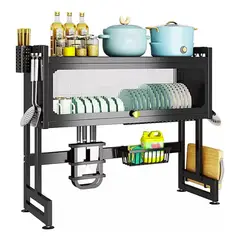 GENERICO - Organizador Escurridor Platos Loza Con Tapa 85 Cm
