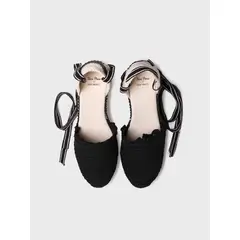 TONI PONS - Alpargata de punto de cuña con cintas para mujer GALARINA