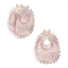 INFANTILES CAJUROMIX - Recordatorio de Baby Shower babero Color Rosa