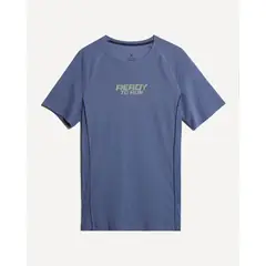 SEVEN SEVEN - Camiseta Deportiva Estampada Para Hombre Azul