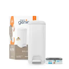PLAYTEX - Caneca Pañales Diaper Acero Inox Blanca