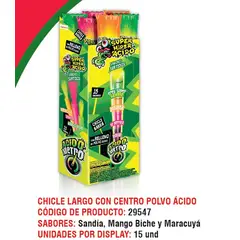NACIONAL - Dulces Chicle Super Hiperacido X15 unidades