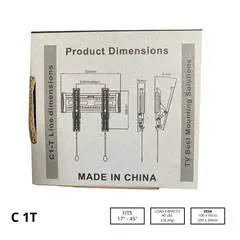 GENERICO - Soporte para TV fijo con inclinación C1T 17 a 45 incluye kit de instalación