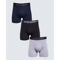 SEVEN SEVEN - Pack X 3 Bóxer Medio X3 Para Hombre Azul