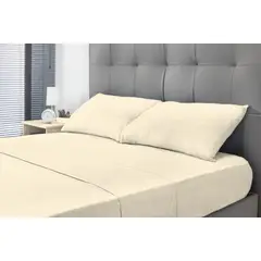 VOYPRE - Juego de Sábanas 420 Hilos 100% Algodón Paquistaní T Sencillo Beige