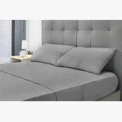 VOYPRE - Juego de Sábanas 420 Hilos 100% Algodón Paquistaní Tamaño Doble Gris