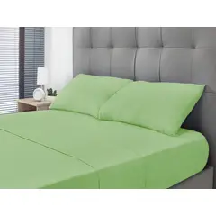 VOYPRE - Juego de Sábanas 420 Hilos 100% Algodón Paquistaní Tamaño Queen Verde