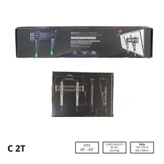 GENERICO - Soporte para TV fijo con inclinación 26 a 60 incluye kit de instalación Ref C2T