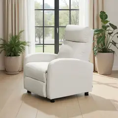 ELITE LIVING - SILLA RECLINABLE ESTATICA DALY 1 PUESTO TELA CRUDO