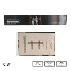GENERICO - Soporte para TV fijo con inclinación 55 a 75 incluye kit de instalación C3T