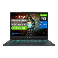 MSI - Portatil Gamer Cyborg 14 Intel Core i7-13620H RAM 16GB SSD 512GB RTX 4060