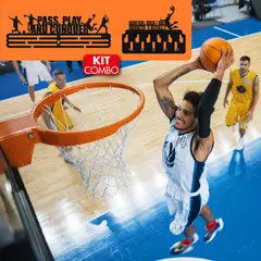 SOH DESIGN - Set x2 percheros para medallas y accesorios basketball pintado negro