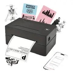 GENERICO - Impresora De Etiquetas Inalámbrica Marklife D100 Guias 10x15