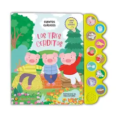 JUGANDO Y EDUCANDO - Libro Con Sonido Los Tres Cerditos Cuento Clásico Para Niños