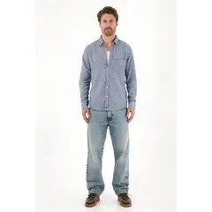 TENNIS - Camisa manga larga con diseño a rayas para hombre