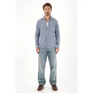 TENNIS - Camisa manga larga con diseño a rayas para hombre