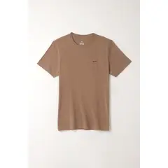 TENNIS - Camiseta básica café para hombre