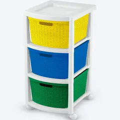 RIMAX - Cajonero Apariencia Rattan 3 Gavetas Aventure Niño 14004