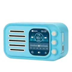 GENERICO - Radio Parlante Con Pantalla Digital Táctil Notificación App Azul