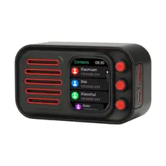 GENERICO - Radio Parlante Con Pantalla Digital Táctil Notificación App Negro