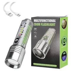 GENERICO - Linterna Táctica Recargable Larga Distancia Luz Led Portátil