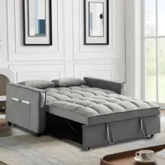 MUEBLES FIOTTI - Sofa Cama 2 Puestos GrisTela Aeidi